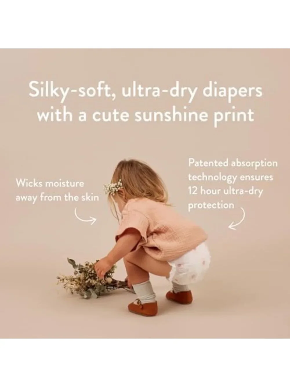 Eco-Friendly Baby Diapers Size 4 (15-31 lb) - 25 Count, Non-Toxic, High